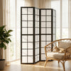 4 Panel Room Divider, 5.6 ft Folding Wall Divider Room Partition for Home Office, Bedroom, Living Room, Black