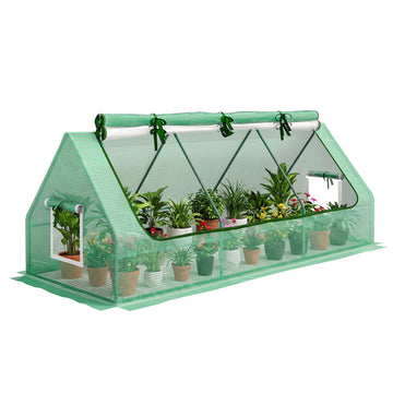 Portable Mini Greenhouse with Mesh Windows for Indoor and Outdoor, 94.5