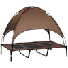 Elevated Dog Bed with Canopy, Portable Raised Dog Cot for XL Sized Dogs, Indoor & Outdoor, 48
