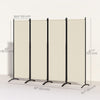 Folding Room Divider, Privacy Screen for Home Office Bedroom, 5.6FT Tall, Cream White