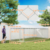 19.7' x 7.5' x 6.6' Dog Kennel Outdoor for Small Medium Large Dogs with Waterproof Cover, Silver