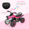 No Power 4 Wheels Ride on Toy for Kids, Foot To Floor Slider Toddler Ride-on Car with Music, Lightening, for 18-36 Months Pink