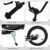 Youth Kick Scooter with Adjustable Handlebar and 16'' Inflatable Rubber Wheel for Kids and Teens 5+ Year Old, Black