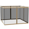 Replacement Mosquito Netting for Gazebo 10' x 10' Black Screen Walls for Canopy with Zippers for Parties and Outdoor Activities, Khaki