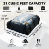Rooftop Cargo Carrier, 21 Cubic Feet Waterproof Soft-Shell Car Roof Storage Bag with Door Hooks, Anti-Slip Mat