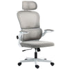 Mesh Office Chair, Ergonomic Desk Chair with Flip-up Armrest, Rotatable Headrest, Adjustable Lumbar Support, Black