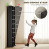 9-Tier DVD Shelf with 18 Compartments and 14 Adjustable Shelves, Holds 640 CDs, 360 DVDs or 430 Blu-rays, Black