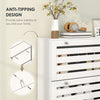 Narrow Shoe Storage Cabinet, 3 Flip Drawers, Adjustable Shelves, 18-24 Pairs Capacity, White