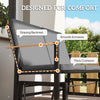 Outdoor Glider Bench for 2 Person, Patio Glider Loveseat with Thick Cushions for Garden Balcony Porch, Dark Grey