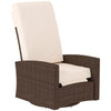 Outdoor Rattan Wicker Lounge Chair with Footrest & Soft Cushion for Patio, Garden, Backyard