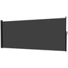 13' x 5' Retractable Side Awning, Outdoor Privacy Screen for Garden, Hot Tub, Balcony, Terrace, Pool, Black
