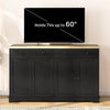 Modern Sideboard, Buffet Cabinet with Storage Drawers, Adjustable Shelves for Living Room, Dining Room, Entryway, Black