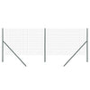 Garden Fence Barrier, Welded Fence Roll, Includes Posts & Support Braces, Green Plastic-Coated Steel