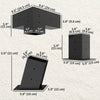 Pergola Kit, 15° Slanted Pergola Bracket Kit with 3-Way Brackets, Post Bases, Wall Mounts for 3.6