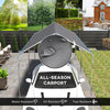10'x20' Carport Heavy Duty Galvanized Car Canopy with Included Anchor Kit, 3 Reinforced Steel Cables