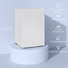 4.5 Cu Ft Mini Fridge with Freezer, Wheels, Single Door Refrigerator, Adjustable Thermostat, Reversible Door