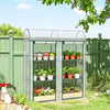3 Tier Mini Greenhouse, Portable Greenhouse with 2 Roll-up Doors, 56.3