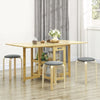 Stackable Wood Stools Set of 4, Stacking Kitchen Stools with Padded Seat for Dining Room, Living Room, Grey