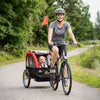 Qaba Bike Trailer for Kids, Baby Bicycle Trailer with 5-Point Harness, 16