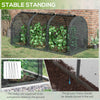 9' x 4' Crop Cage, Garden Plant Protector, with 3 Zippered Doors and 4 Ground Stakes, for Garden, Yard, Lawn, Black