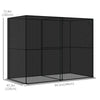 94.5''x47.25''x 72.75'' Heavy Duty Outdoor Greenhouse W/ Frame Garden Planting Warm House With Roll-Up Zipper Doors for Seedlings, Herbs, or Flowers , Black