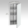 Wall mounted Bathroom Corner Mirror Storage Cabinet Stainless Steel with Single Door