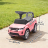 Qaba Licensed Land Rover Ride on Push Car with Anti-Tip Device, Under-Seat Storage, Horn, Engine Sounds for 18-36 M, Pink