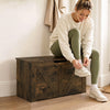 31.5 Inches Storage Chest, Storage Trunk with Safety Hinge for Living Room, Rustic Brown