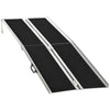 8ft Wheelchair Ramp, 600lbs Capacity Non-Slip Aluminum Folding Handicap Ramp with Reinforced Welded Hinges, for Home Steps, Cars, Scooters and Stairs