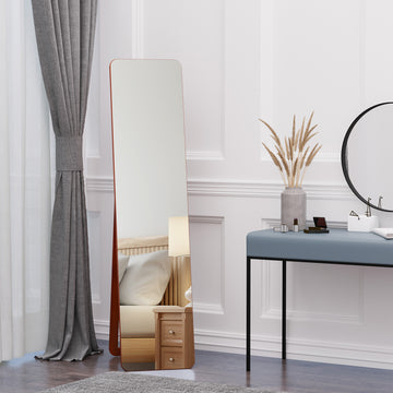 Full Length Mirror for Bedroom, Free Standing Dressing Mirror, Wall Mirror with Wood Frame, 15