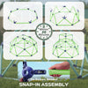 Qaba Climbing Dome, 6FT Geometric Dome Climber, Indoor Outdoor Jungle Gym Playground for Kids 3-8 Boys Girls, Green