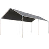 10'x20' Carport Heavy Duty Galvanized Car Canopy with Included Anchor Kit, 3 Reinforced Steel Cables