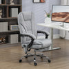 Massage Office Chair, Reclining Computer Chair with Adjustable Height and Footrest, Grey