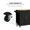 Modern Kitchen Island, Utility Kitchen Serving Cart with 2 Storage Drawers & Cabinets for Dining Room