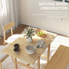 Solid Wood Kitchen Table, Farmhouse Drop Leaf Tables for Small Spaces, Folding Dining Table, for Up to 4 People, White