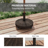 Base de parasol ronde en résine de 20,5 po pour patio, support de parasol de jardin déporté avec roues, noir