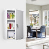 Wall Mount Medicine Cabinet 3 Tier Steel Emergency Box for Bathroom, Lockable with 2 Keys, White
