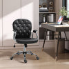 Office Chair, Comfortable Computer Desk Chair with Padded Seat and Adjustable Height, Tufted Back, Black