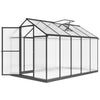 6' x 10' x 6.4' Walk-in Garden Greenhouse Polycarbonate Panels Plants Flower Growth Shed Cold Frame Outdoor Portable Warm House Aluminum Frame, Charcoal Grey