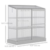 Aluminum Cold Frame Greenhouse, Raised Planter Bed Protection with Openable Top and 2 Shelves for Outdoor Indoor