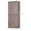 Long Standing Kitchen Cabinet w/ 2 Drawers MDF Board