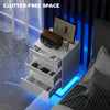 Modern LED Nightstand Bedside Table with Adjustable Colour Lighting & 3 Drawers, APP Control, Glossy White