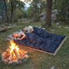 Double Sleeping Bag for Adults, Queen Size 2 Person Sleeping Bag with 2 Pillows, for Cold Weather & Warm, Blue