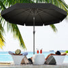 8.5 ft Outdoor Market Table Umbrella, Round Patio Umbrella with Tilt and Crank for Garden, Backyard, Deck, Black