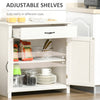 Farmhouse Sideboard Buffet Cabinet, Storage Cabinet with Barn Doors, Distressed White