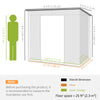 6 x 4FT Galvanized Garden Storage Shed, Metal Outdoor Shed with Double Doors and 2 Vents