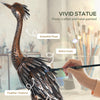 Garden Statue Heron Standing Lawn Sculpture Statue Ornament with Stakes for Lawn 12.2
