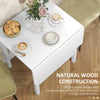 Solid Wood Kitchen Table, Farmhouse Drop Leaf Tables for Small Spaces, Folding Dining Table, for Up to 4 People, White
