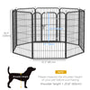 8 Panel Pet Playpen Play Yard Fence Home DIY Heavy-Duty Metal Foldable Indoor Outdoor 39