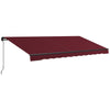 13' x 10' Retractable Awning, 280gsm UV Resistant Sunshade Shelter, for Deck, Balcony, Yard